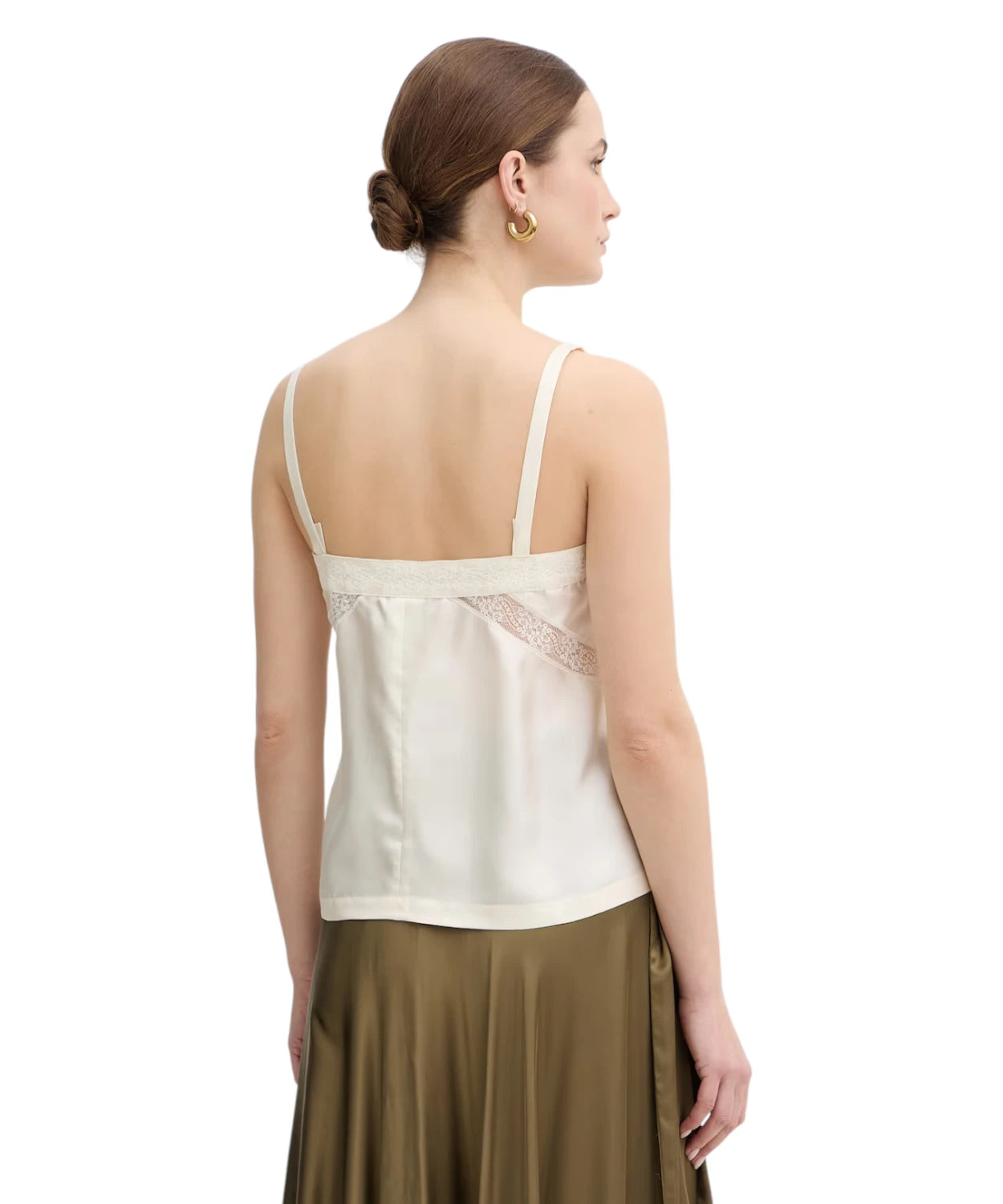 Top Marella VINO in Seta con Inserti in Pizzo