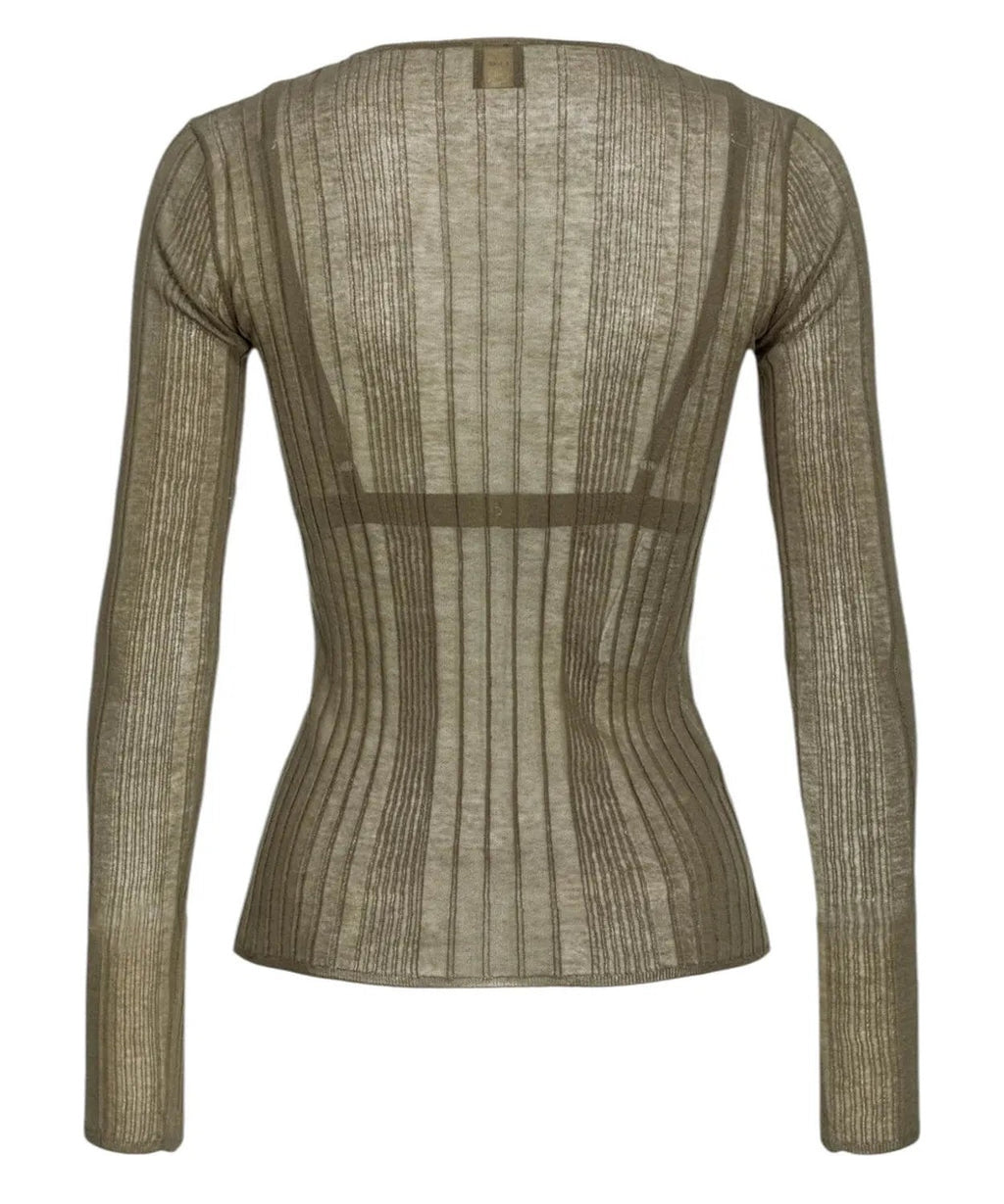 Top Semi Trasparente a Coste-Pinko-Maglieria-Vittorio Citro Boutique