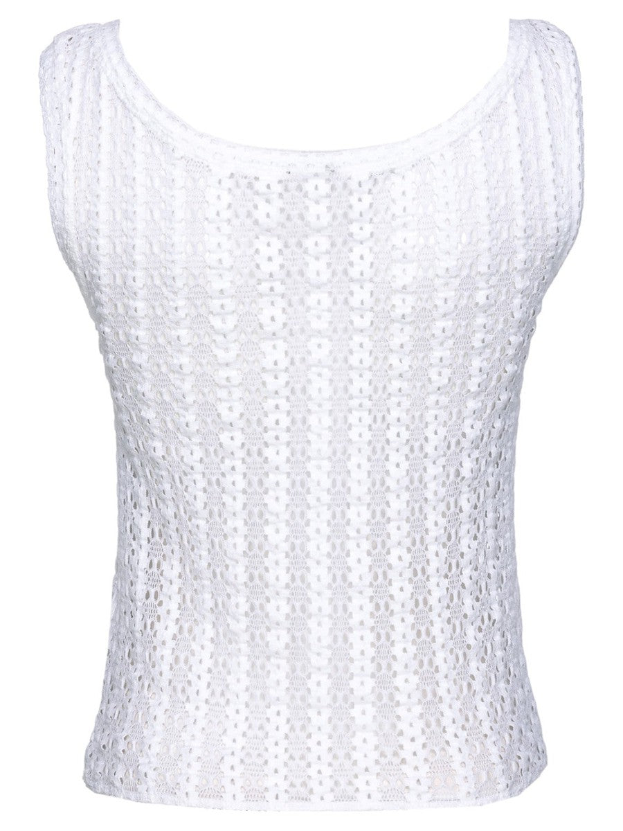 Canotta in Macramè Carmena-Pinko-Top-Vittorio Citro Boutique