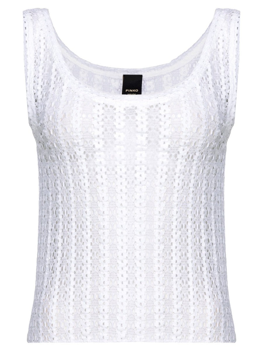 Canotta in Macramè Carmena-Pinko-Top-Vittorio Citro Boutique