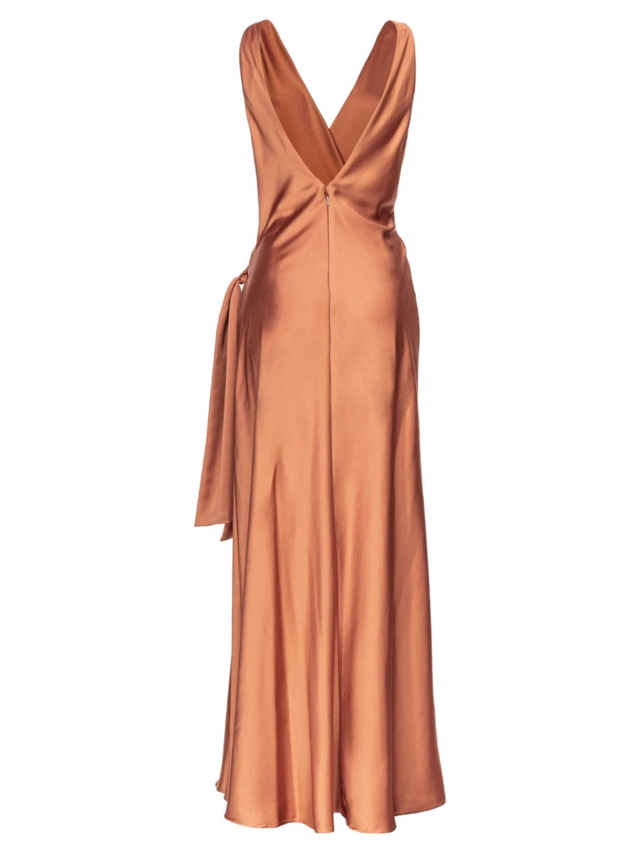 Abito Svasato Volpicella con Scollo a V-Pinko-Abiti-Vittorio Citro Boutique