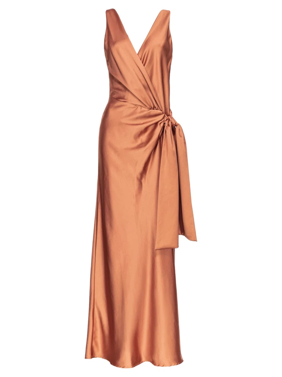 Abito Svasato Volpicella con Scollo a V-Pinko-Abiti-Vittorio Citro Boutique