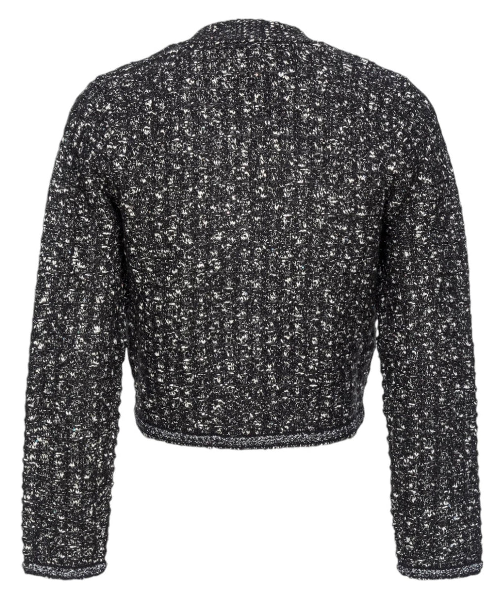 Giacca Fiaschetta Crop in Cotone con Scollo a V-Pinko-Giacche-Vittorio Citro Boutique