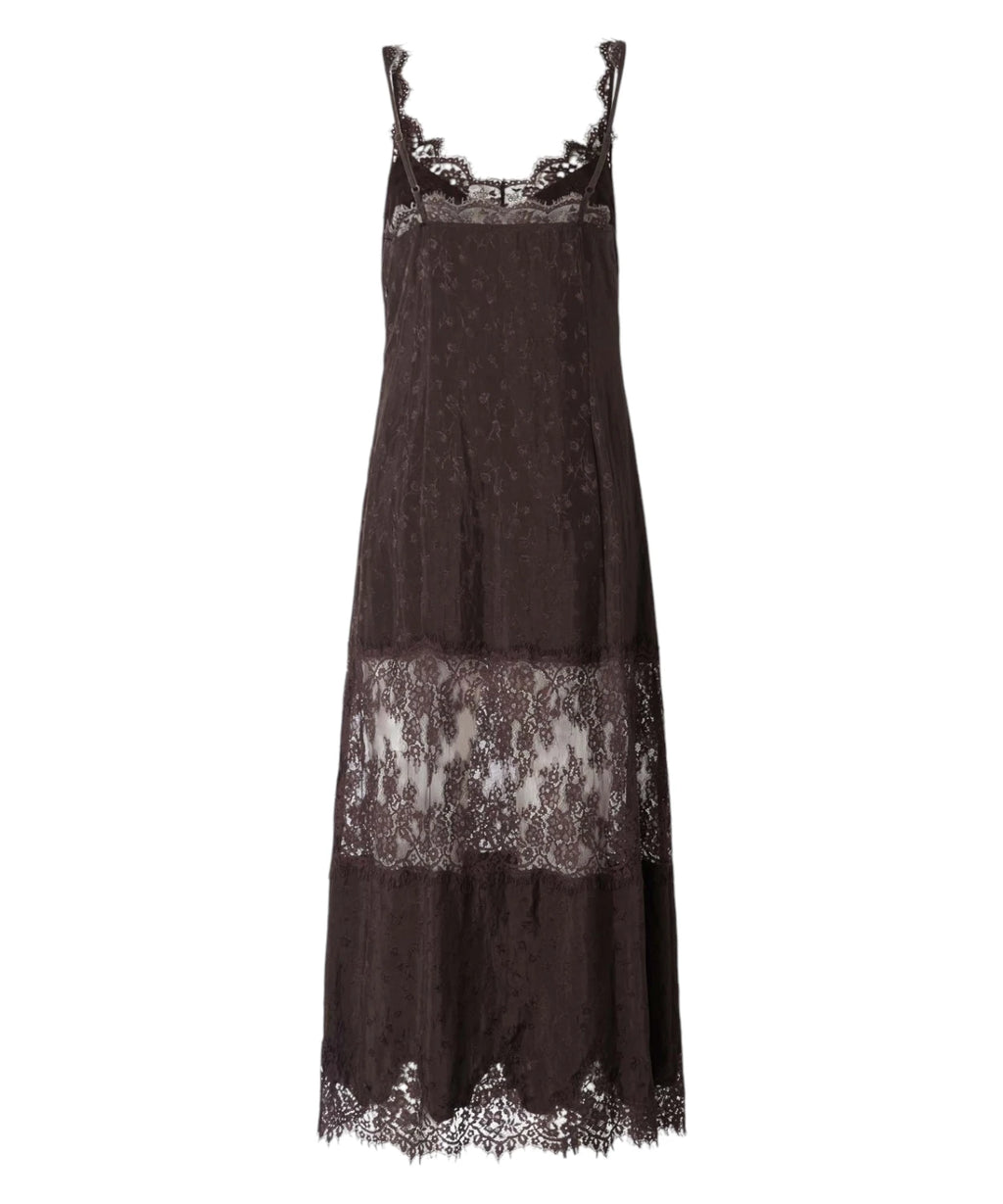 Abito Pinko Aster in Crêpe Jacquard con Pizzo
