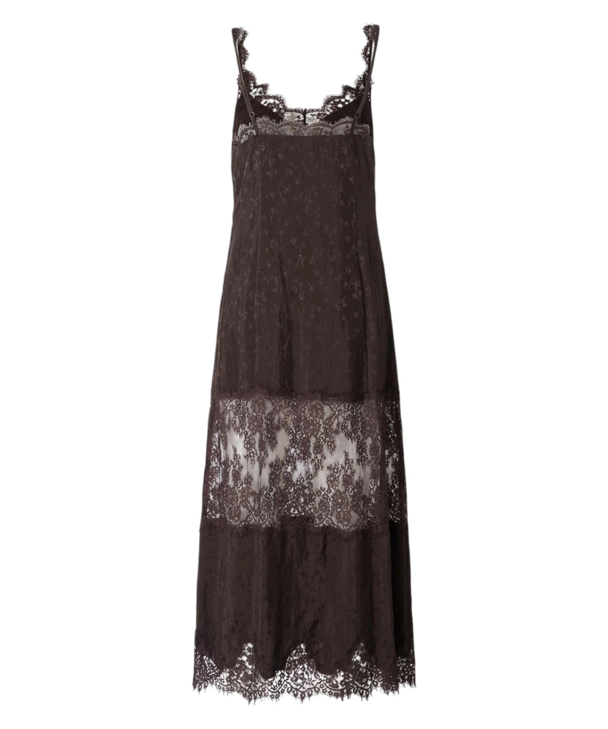 Pinko Aster kjole i Crêpe Jacquard med blonder