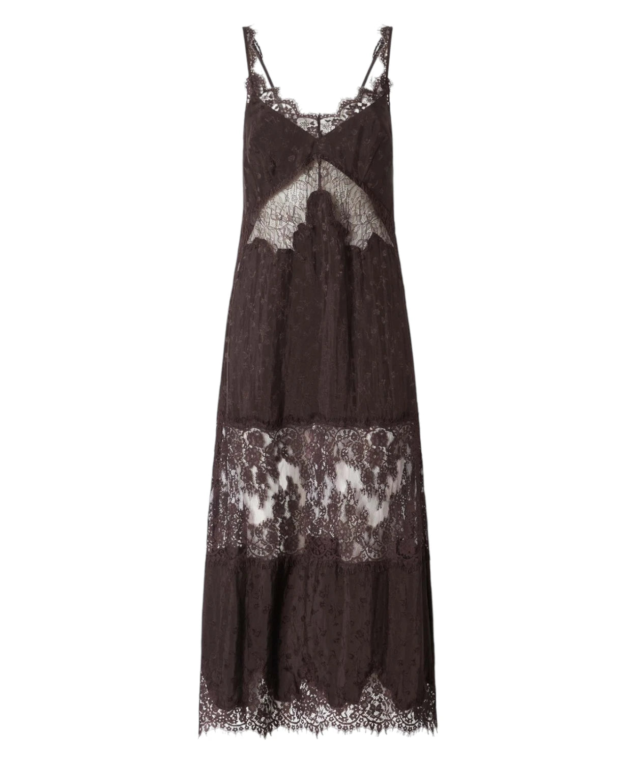Pinko Aster kjole i Crêpe Jacquard med blonder