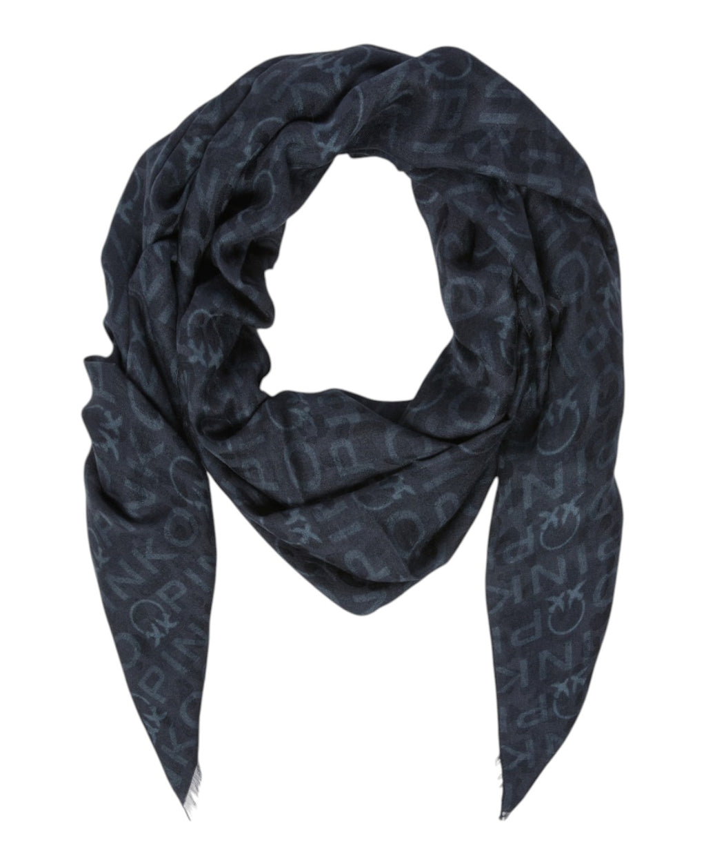Sciarpa Pinko con Logo All Over e Frange