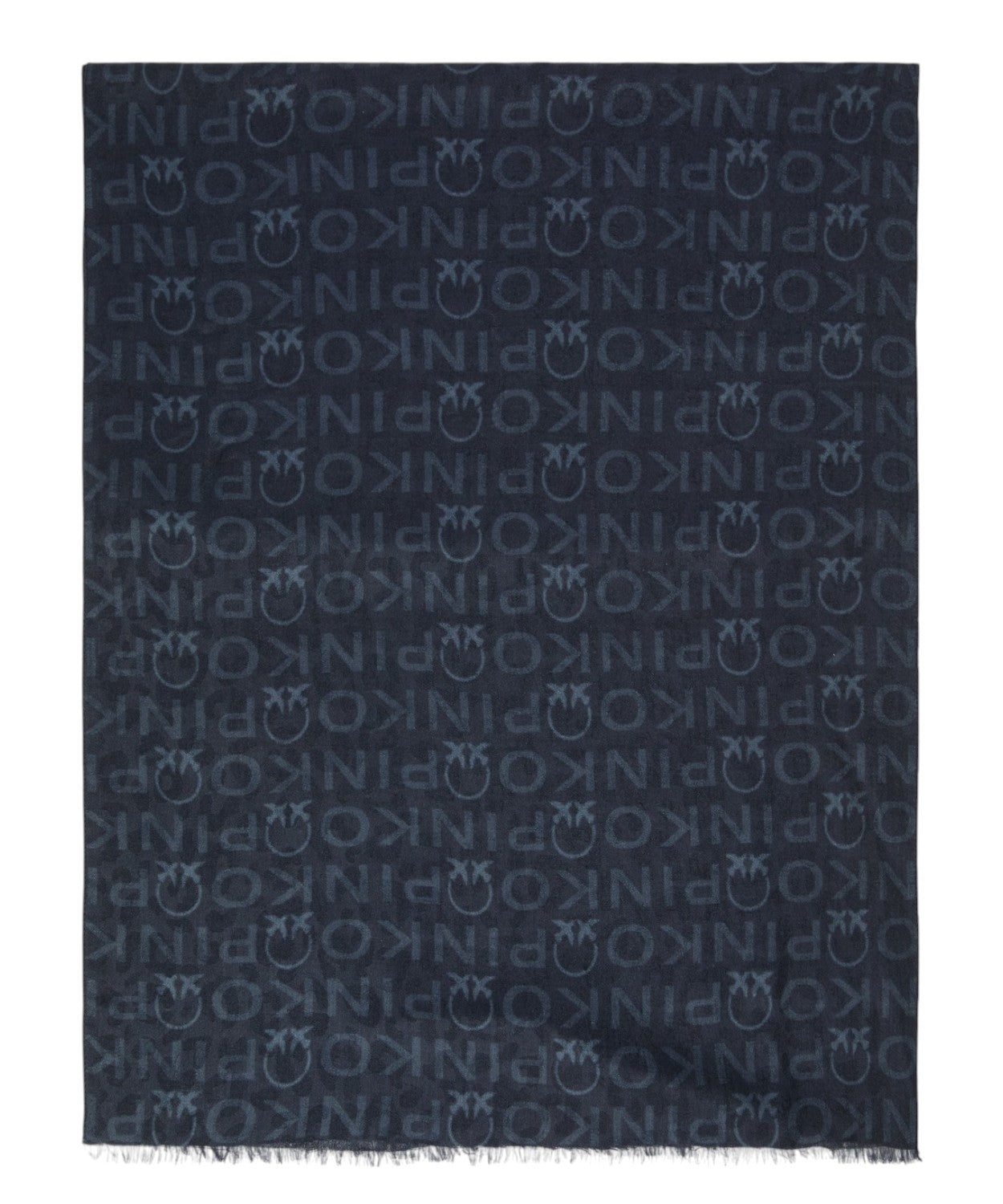 Sciarpa Pinko con Logo All Over e Frange