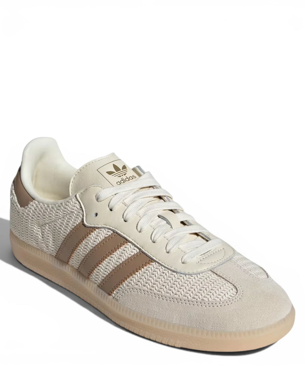 Adidas Samba OG Sneakers Cream White in Mesh e Suede