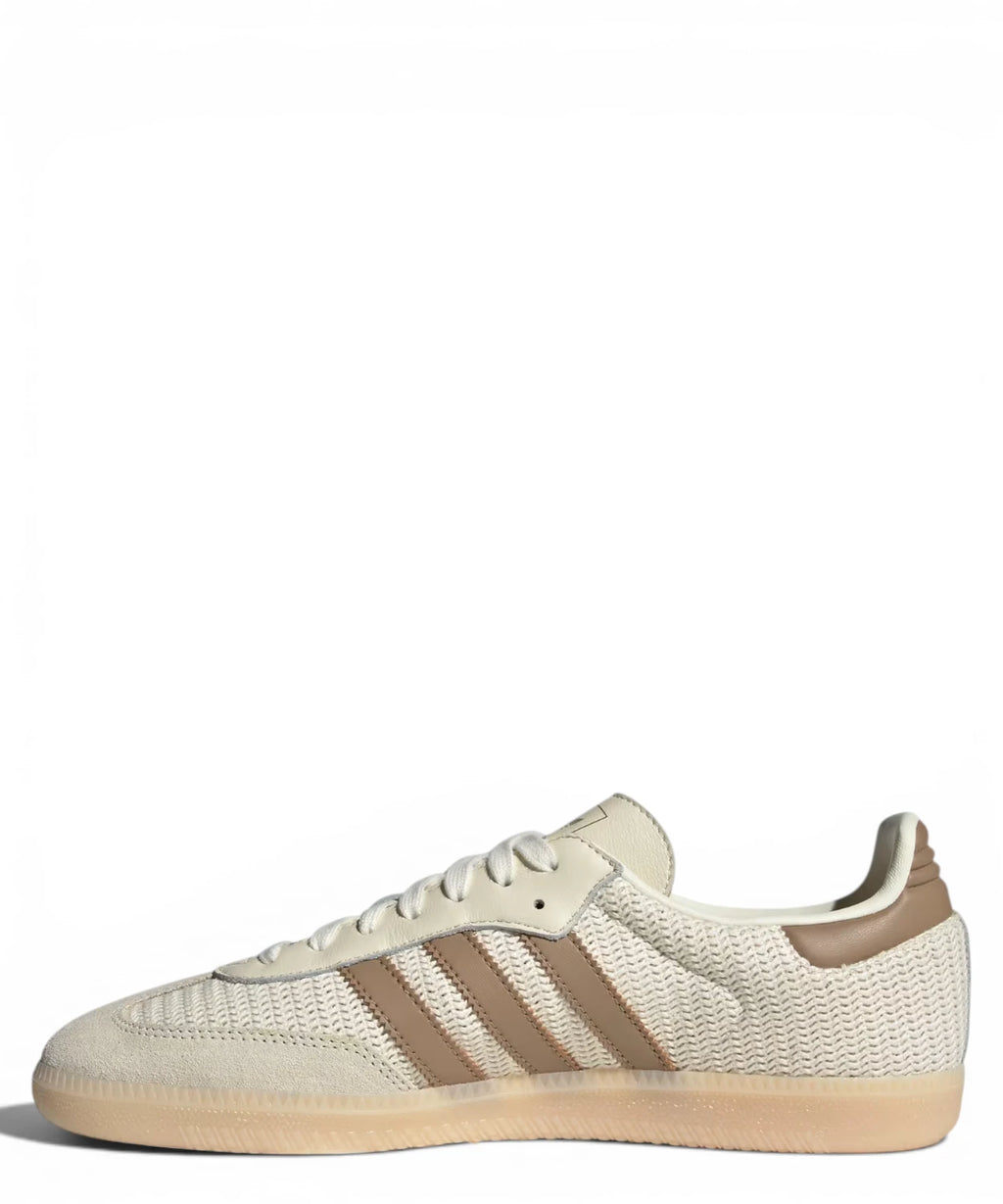 Adidas Samba OG Sneakers Cream White in Mesh e Suede