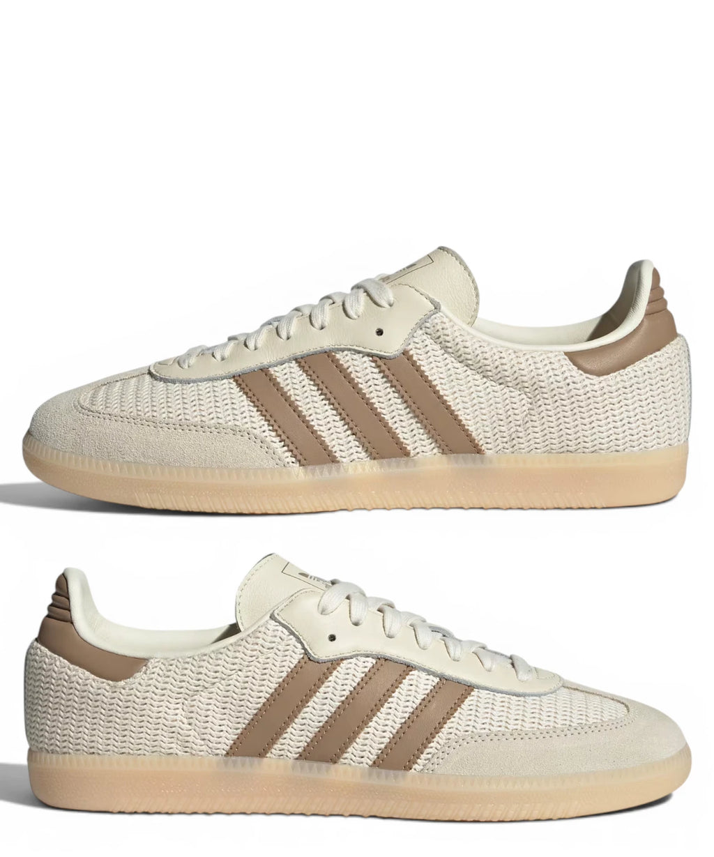 Adidas Samba OG Sneakers Cream White in Mesh e Suede