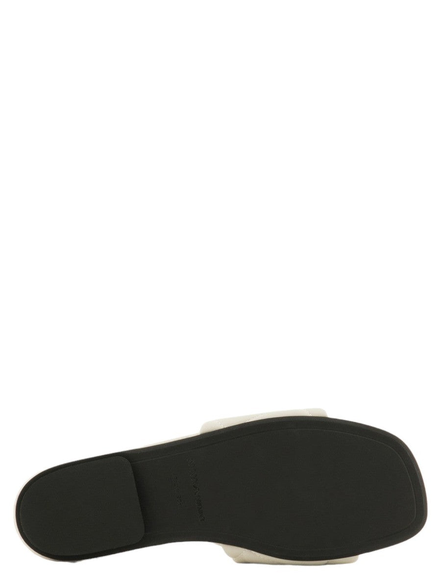 Sandali effetto nappa matelassé con aquila-Emporio Armani-Sandali-Vittorio Citro Boutique