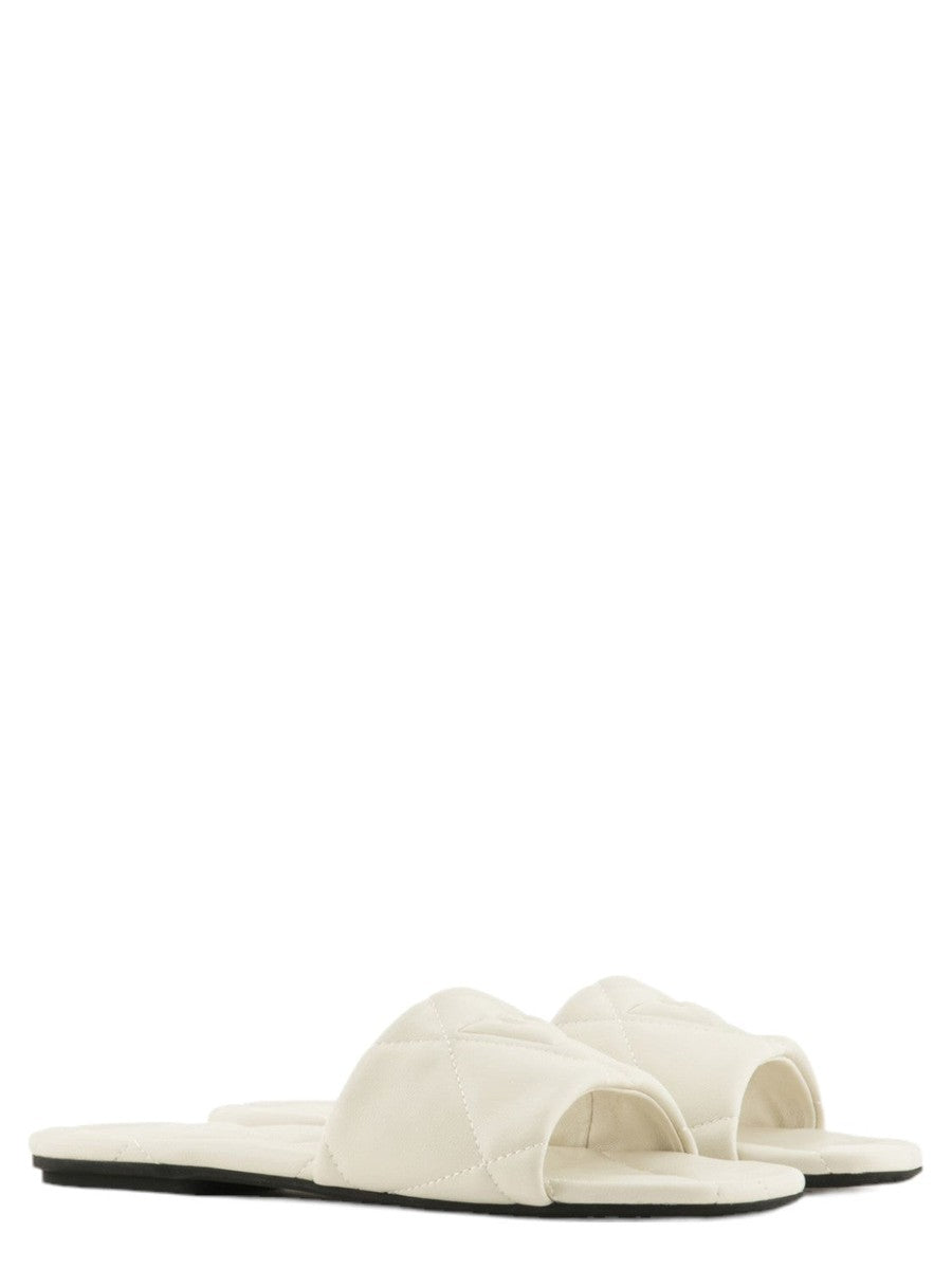 Sandali effetto nappa matelassé con aquila-Emporio Armani-Sandali-Vittorio Citro Boutique