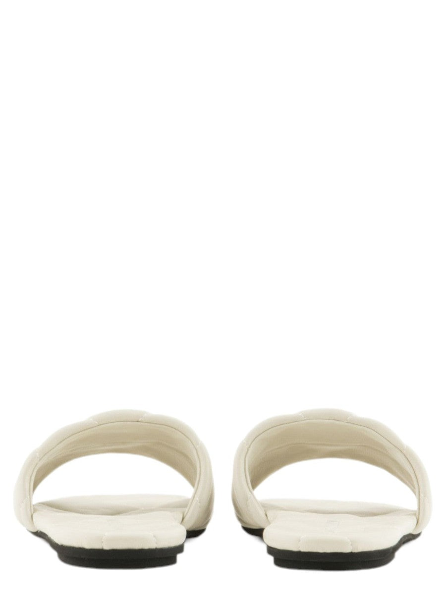 Sandali effetto nappa matelassé con aquila-Emporio Armani-Sandali-Vittorio Citro Boutique