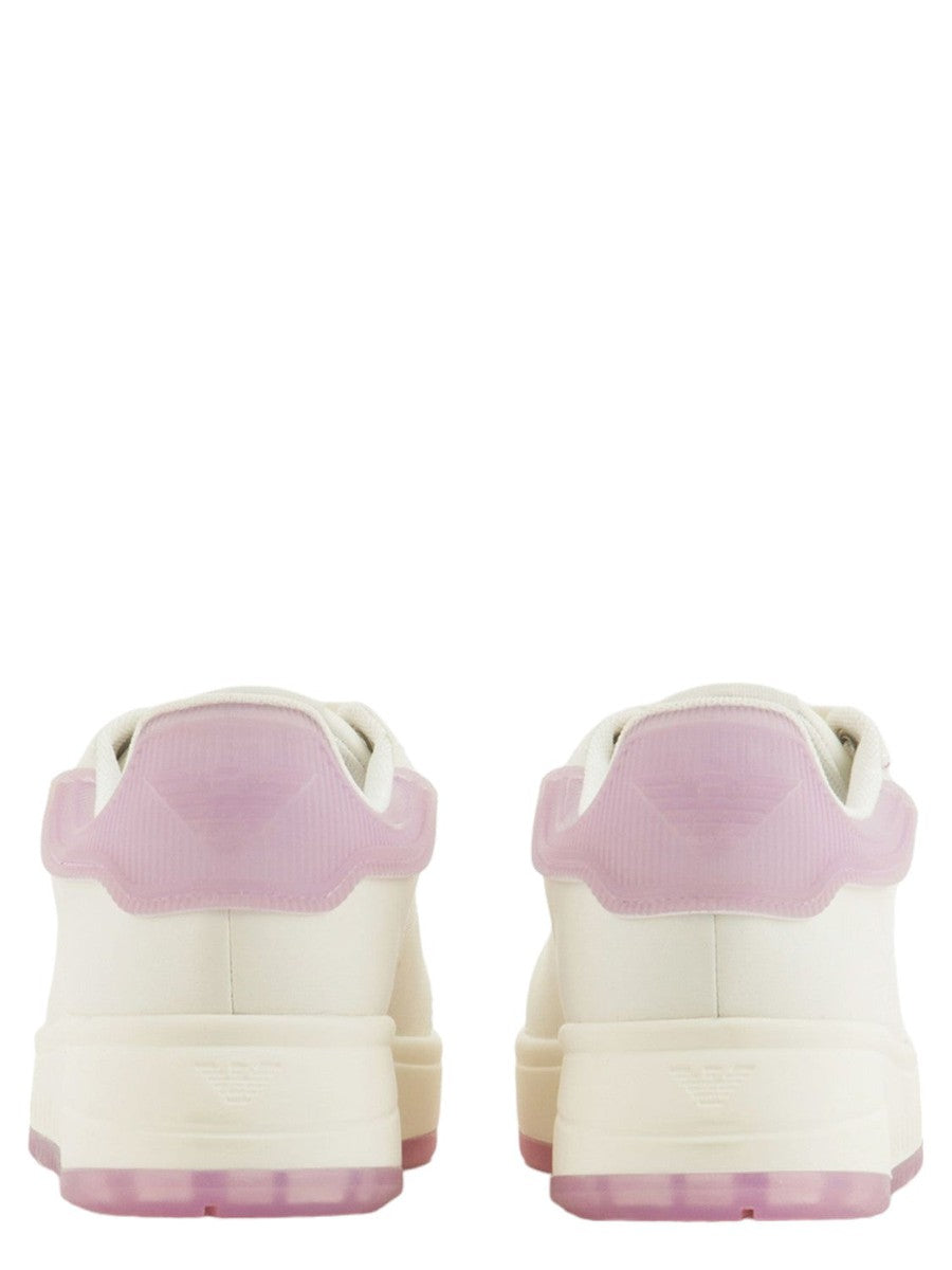 Sneakers in pelle con retro in gomma a contrasto-Emporio Armani-Sneakers-Vittorio Citro Boutique