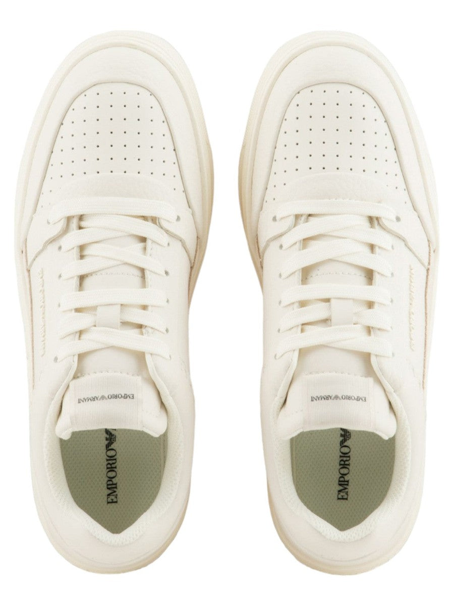 Sneakers in pelle rigenerata con dettagli a contrasto ASV-Emporio Armani-Sneakers-Vittorio Citro Boutique