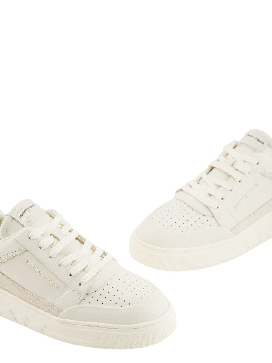 Sneakers in pelle rigenerata con dettagli a contrasto ASV-Emporio Armani-Sneakers-Vittorio Citro Boutique