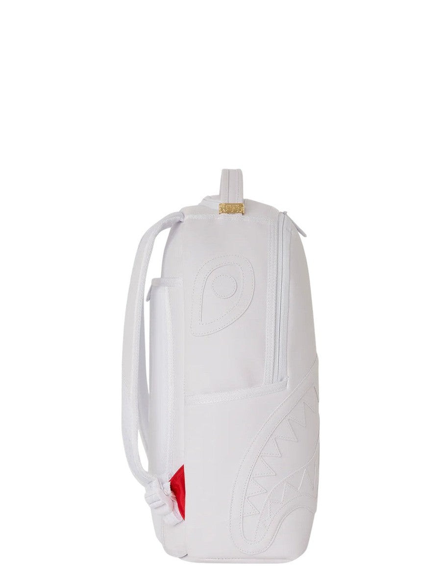 zaino white c&s shark sprayground zaino bianco con dettagli