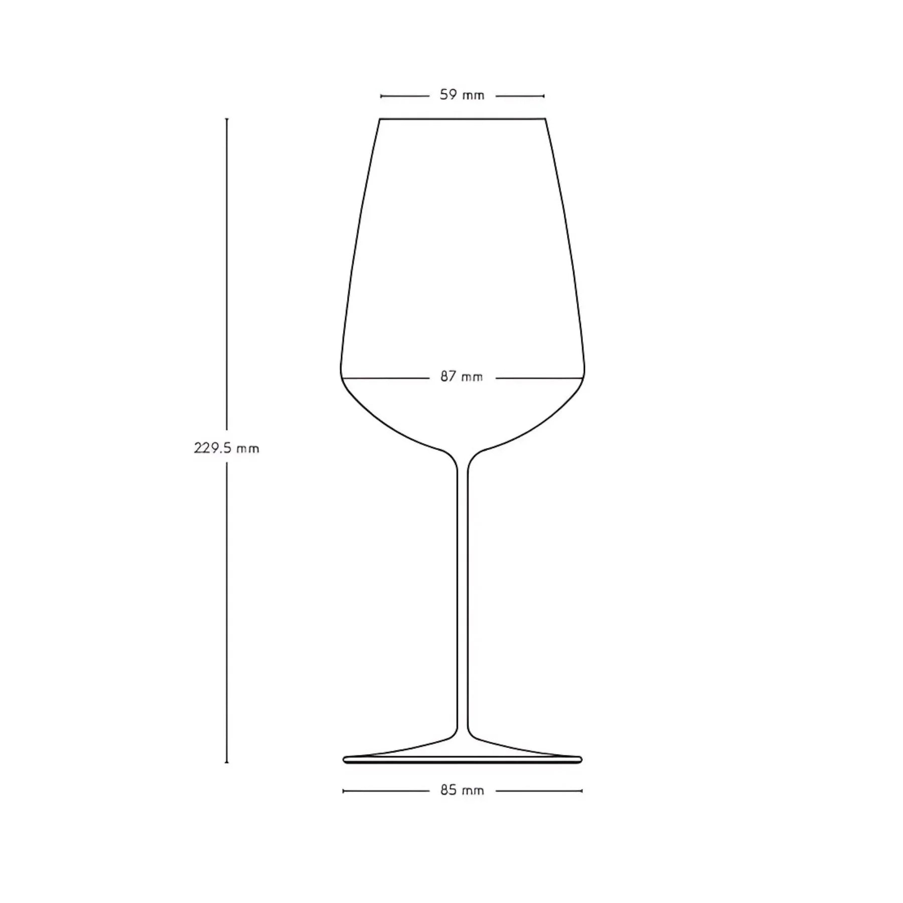 Set 2 calici da vino bianco Stem Zero per bianchi delicati