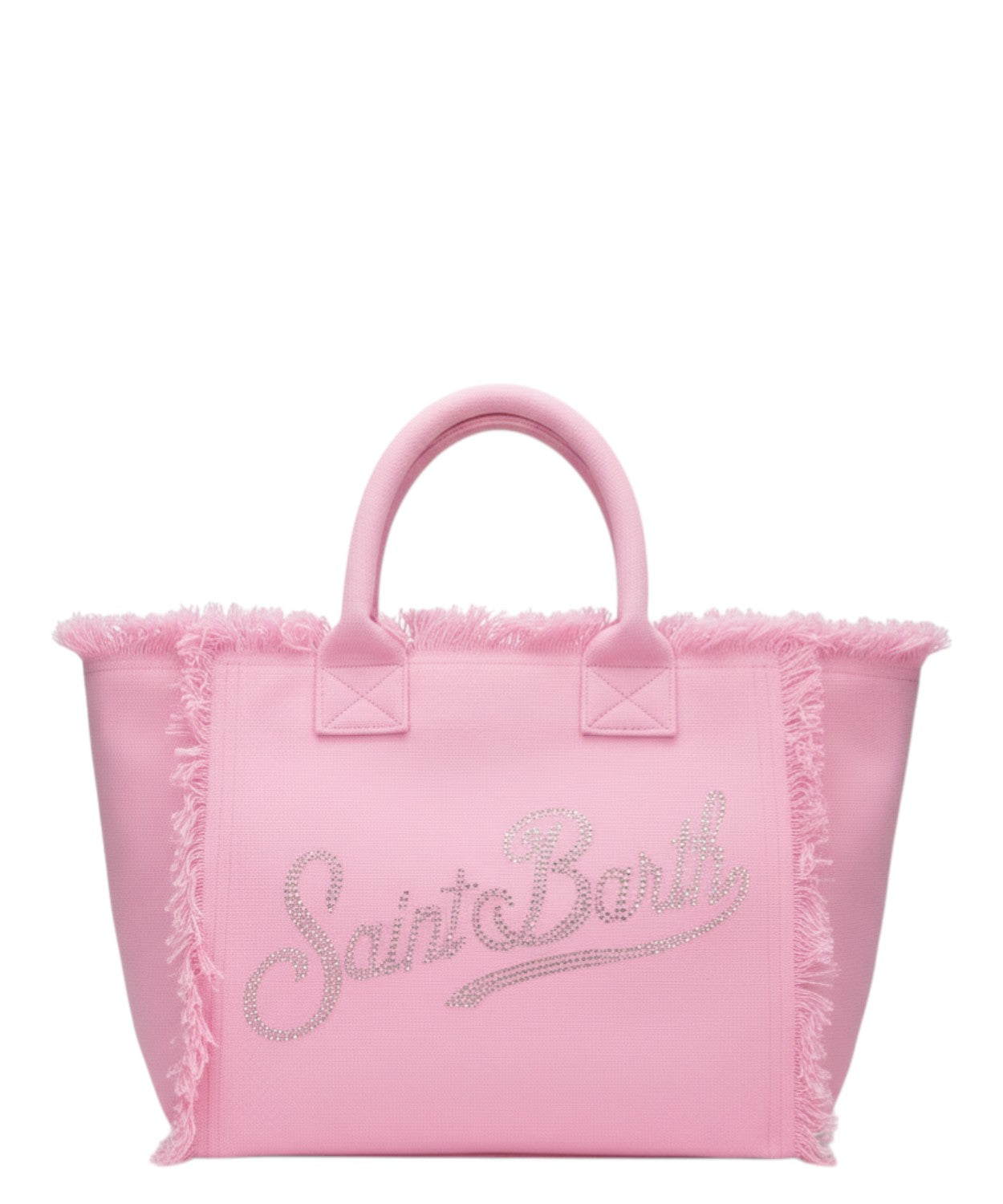 MC2 Saint Barth Vanity Bag in Canvas con Logo Strass