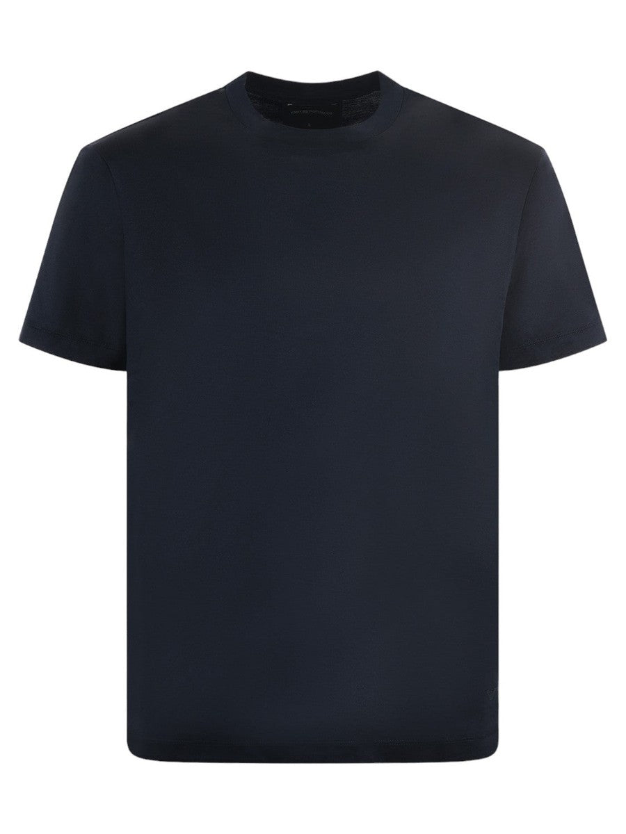 T-shirt in Lyocell e Cotone con Logo-Emporio Armani-T-shirt-Vittorio Citro Boutique
