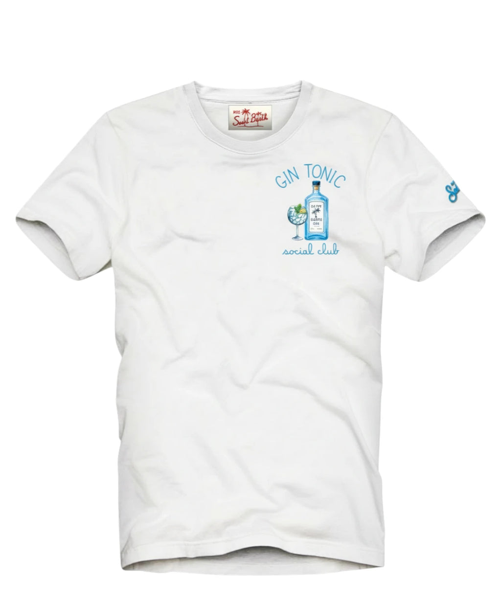 Heren T-shirt Portofino met Borduring MC2 Saint Barth