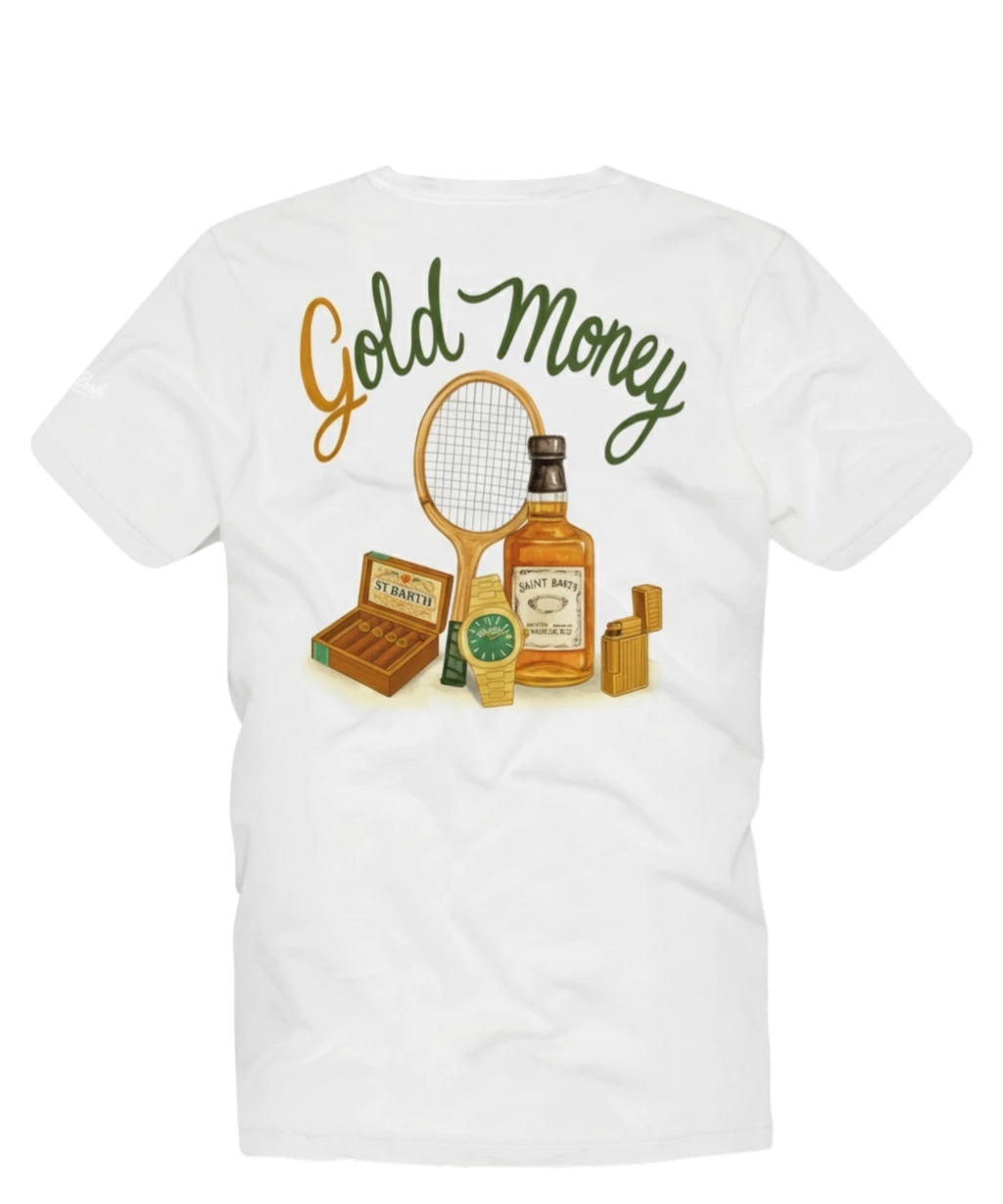 Heren T-shirt Gold Money MC2 Saint Barth Portland