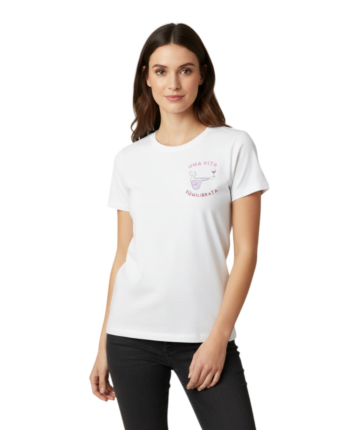 T-shirt Emilie MC2 Saint Barth met borduurwerk