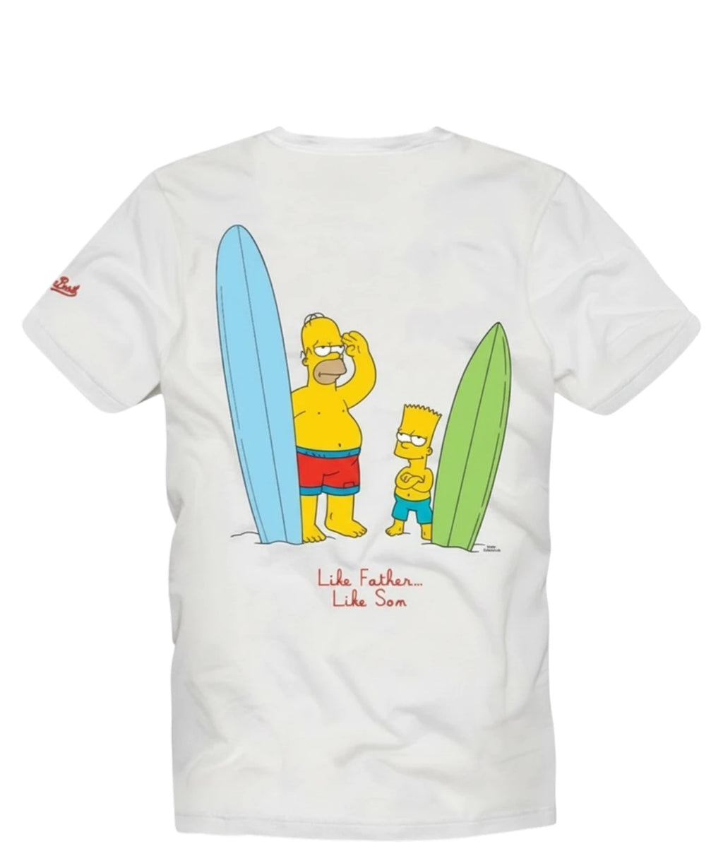 T-shirt Portland heren MC2 Saint Barth met Simpson-print