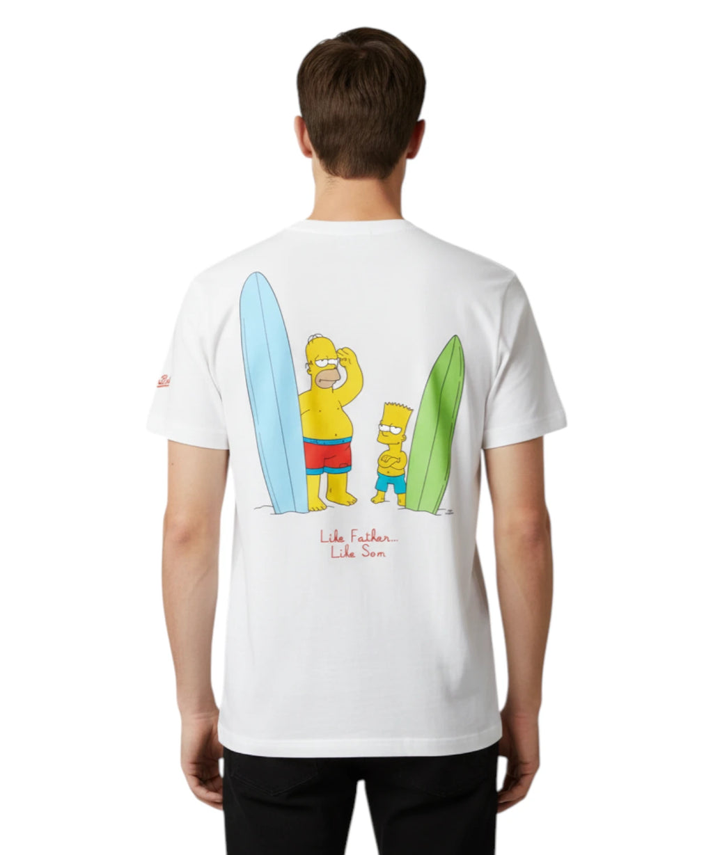 T-shirt Portland heren MC2 Saint Barth met Simpson-print