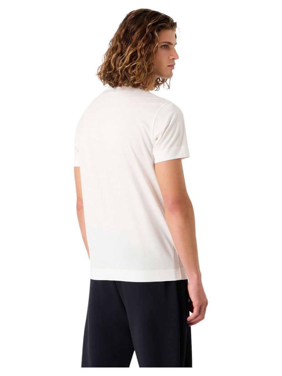 T-shirt in jersey misto lyocell con ricamo logo EA a rilievo ASV-Emporio Armani-T-shirt-Vittorio Citro Boutique