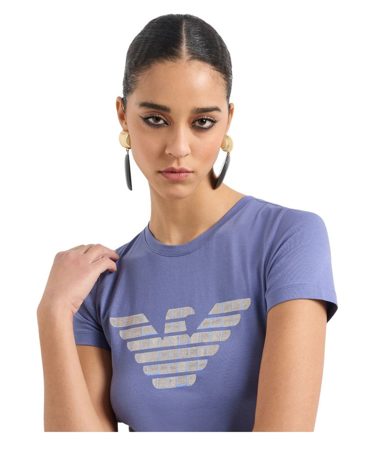 T-shirt ASV in Jersey Organico con Maxi Stampa Aquila-T-shirt-Emporio Armani-Vittorio Citro Boutique