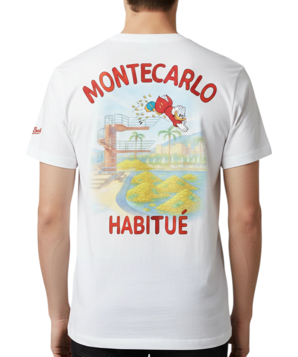 T-shirt Portland heren MC2 Saint Barth met print