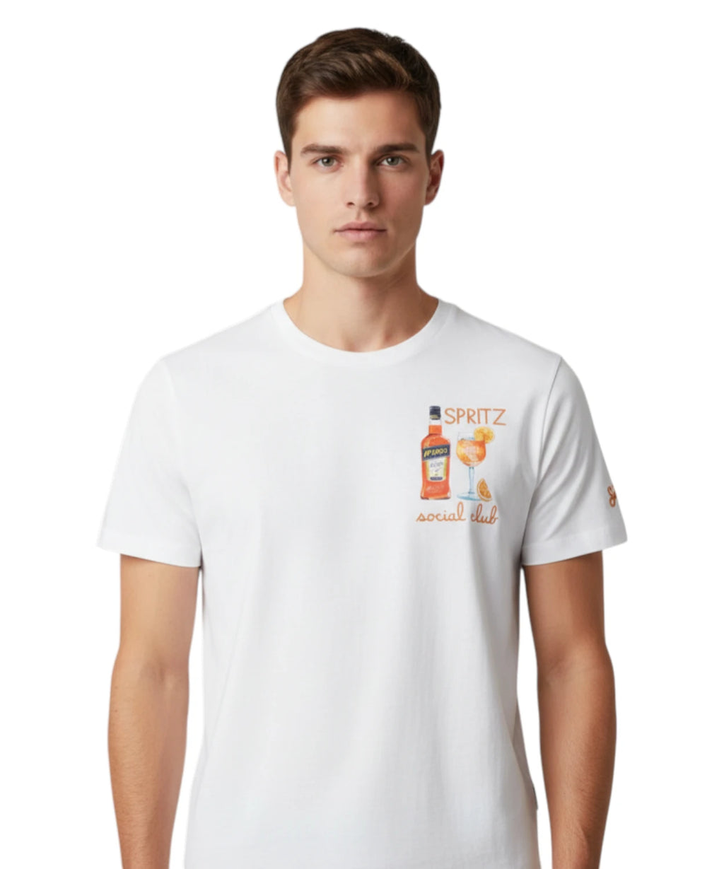 Heren T-shirt Portofino met Borduurwerk | MC2 Saint Barth