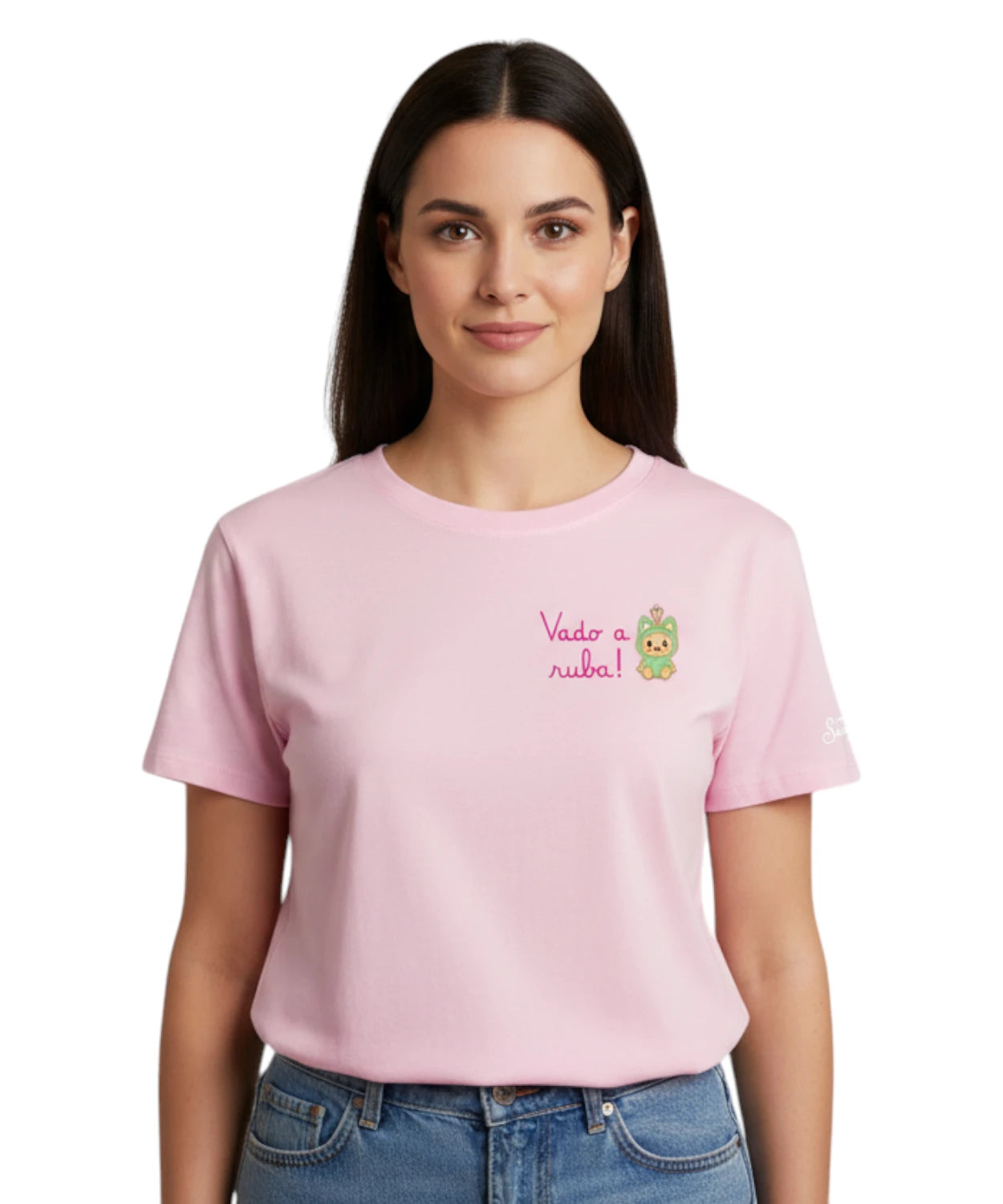 T-shirt Emilie MC2 Saint Barth con Charm Labubu
