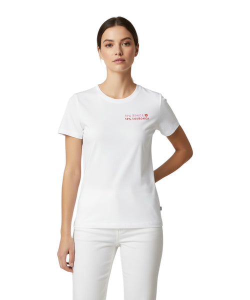 T-shirt Emilie MC2 Saint Barth con Ricamo