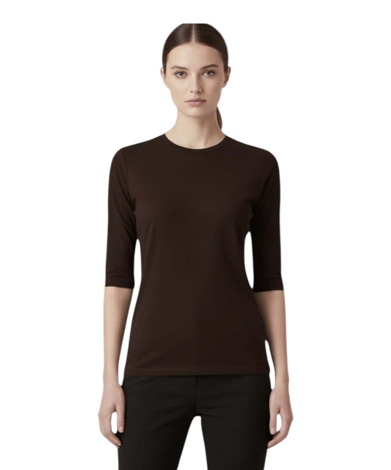 Bluzka z rozciągliwej wiskozy MIRTO z rękawami 3/4