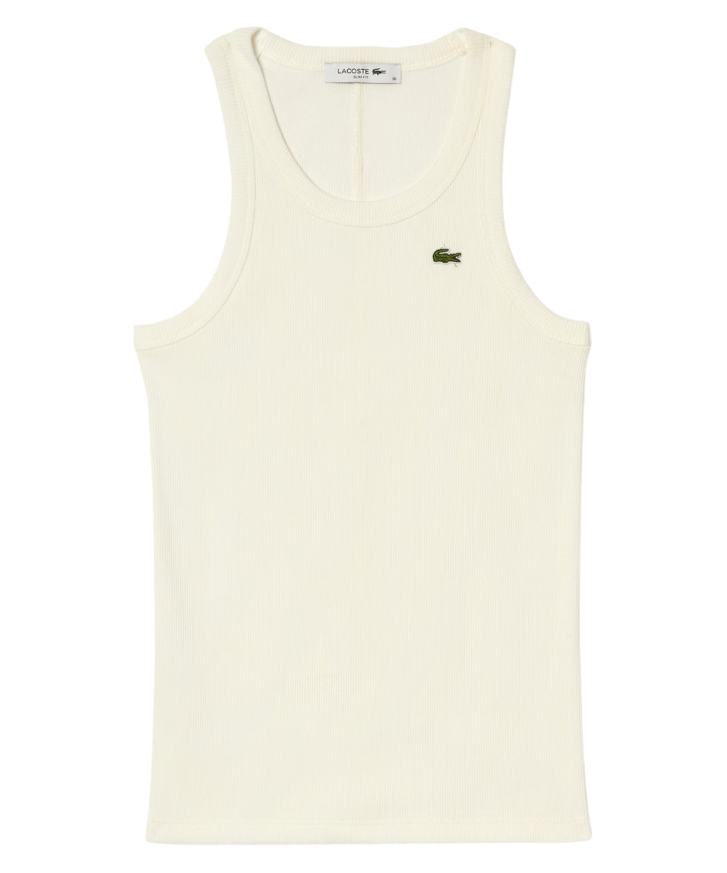 Lacoste Slim Fit medvilninė palaidinė be rankovių