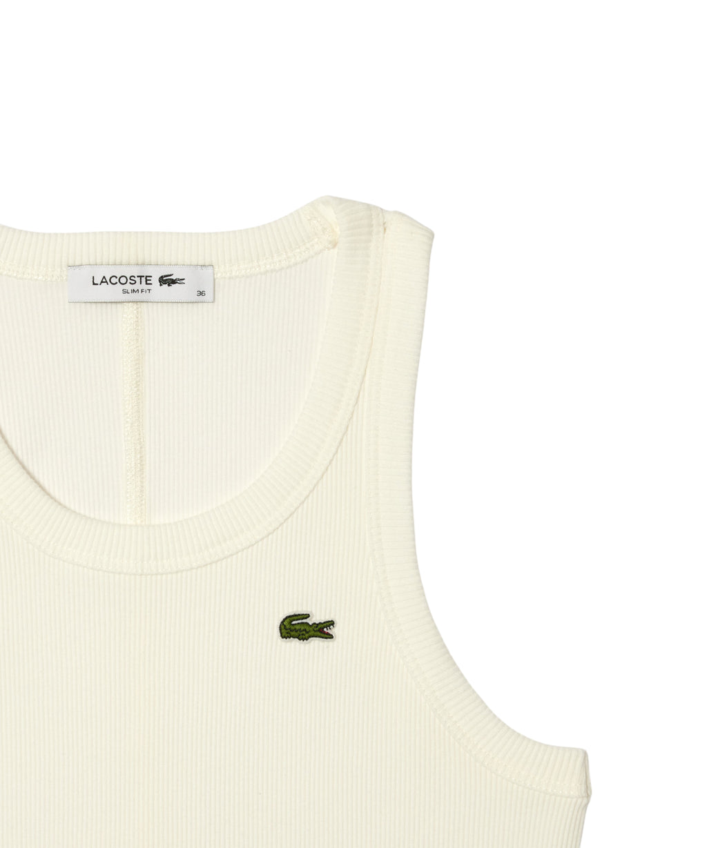 Lacoste Slim Fit medvilninė palaidinė be rankovių