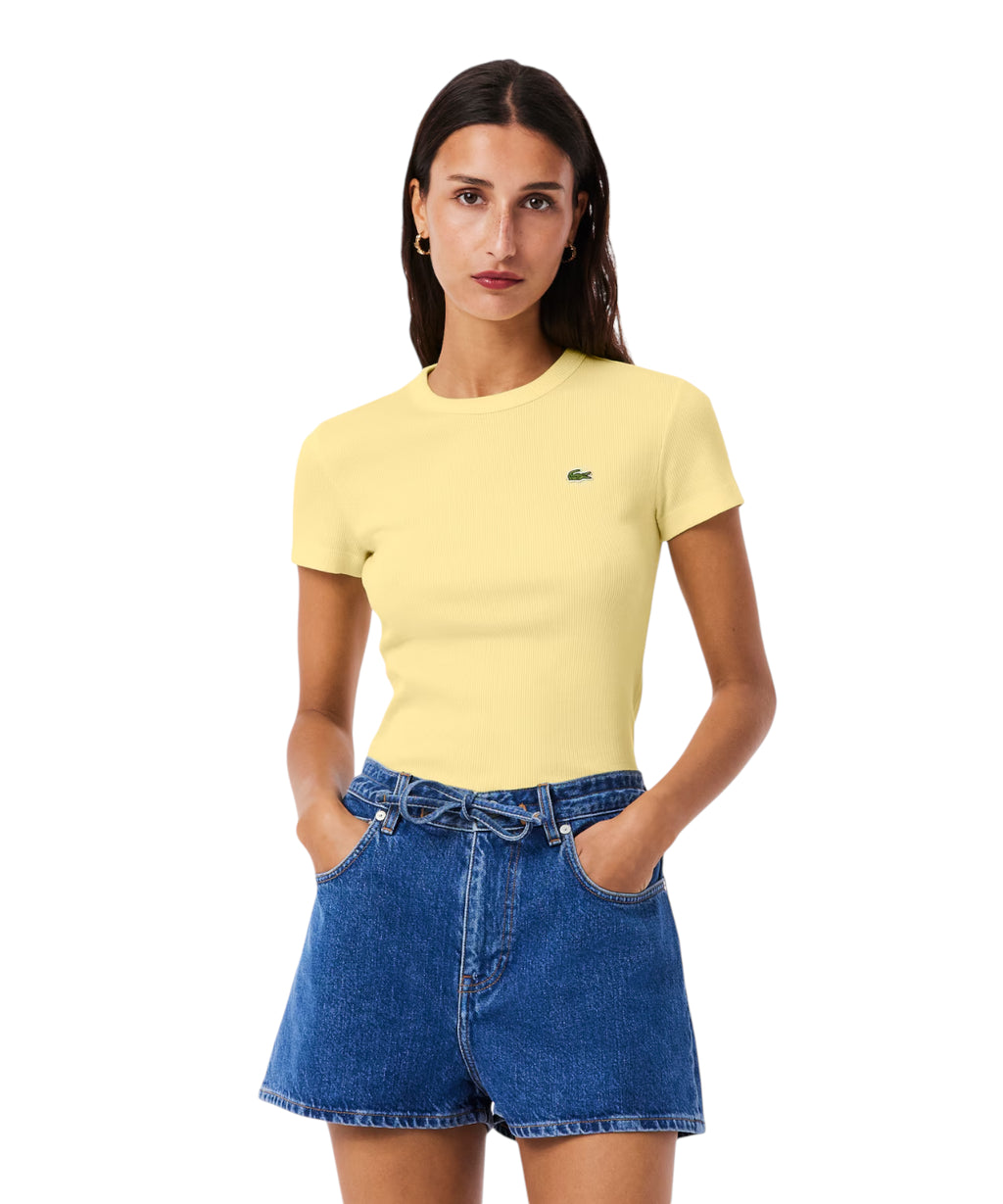 T-shirt Lacoste biologisch katoen slim fit