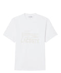 T-shirt i økologisk bomuld fra Lacoste med broderet krokodille