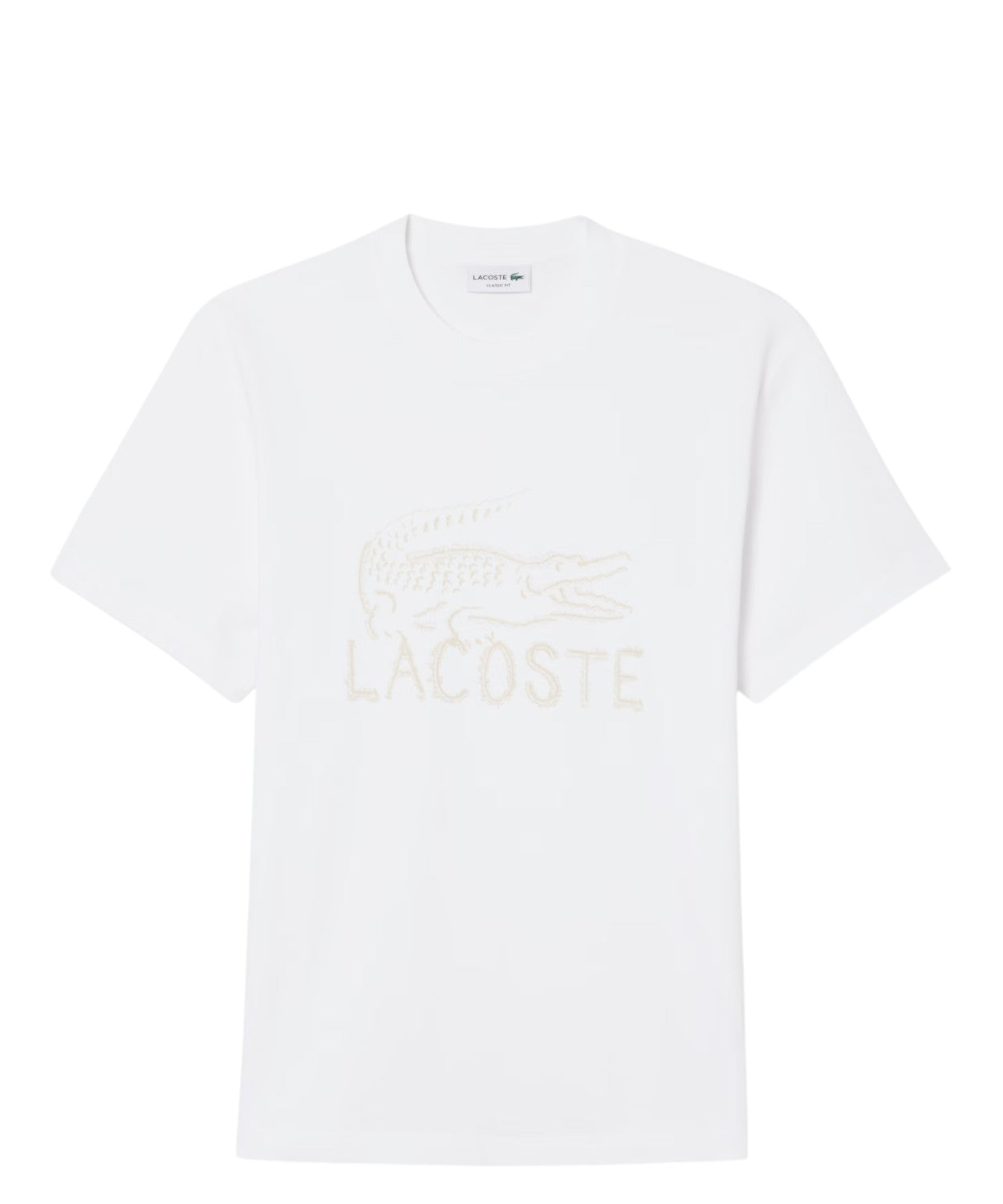 T-shirt cotone organico Lacoste con coccodrillo ricamato
