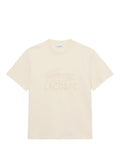 T-shirt i økologisk bomuld fra Lacoste med broderet krokodille