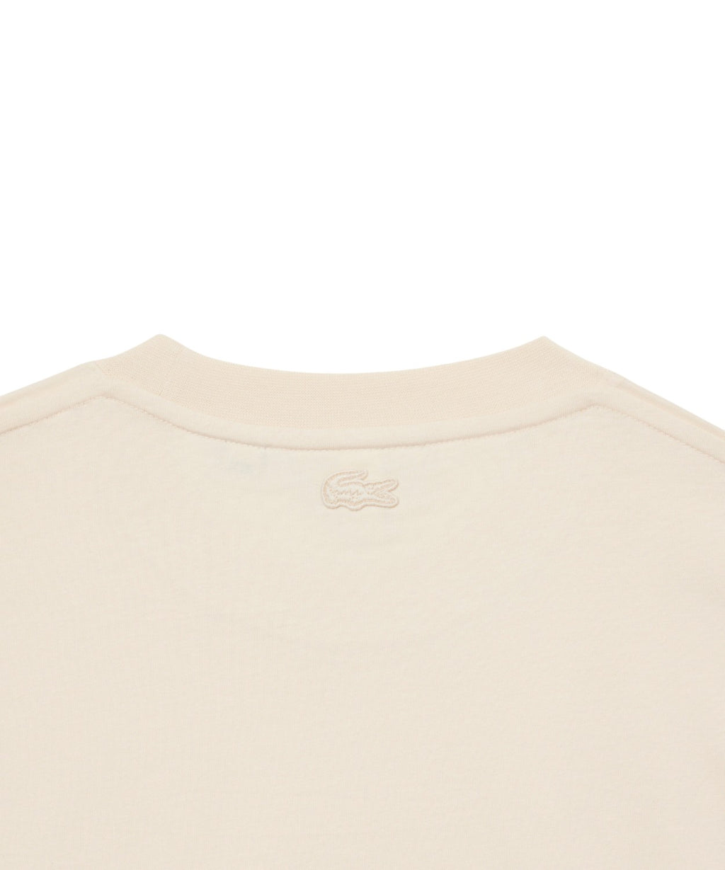 T-shirt i økologisk bomuld fra Lacoste med broderet krokodille