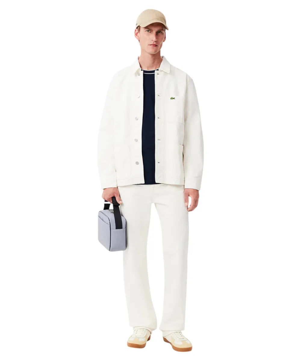 T-shirt Bianca in Piqué Elasticizzato-T-shirt-LACOSTE-Vittorio Citro Boutique