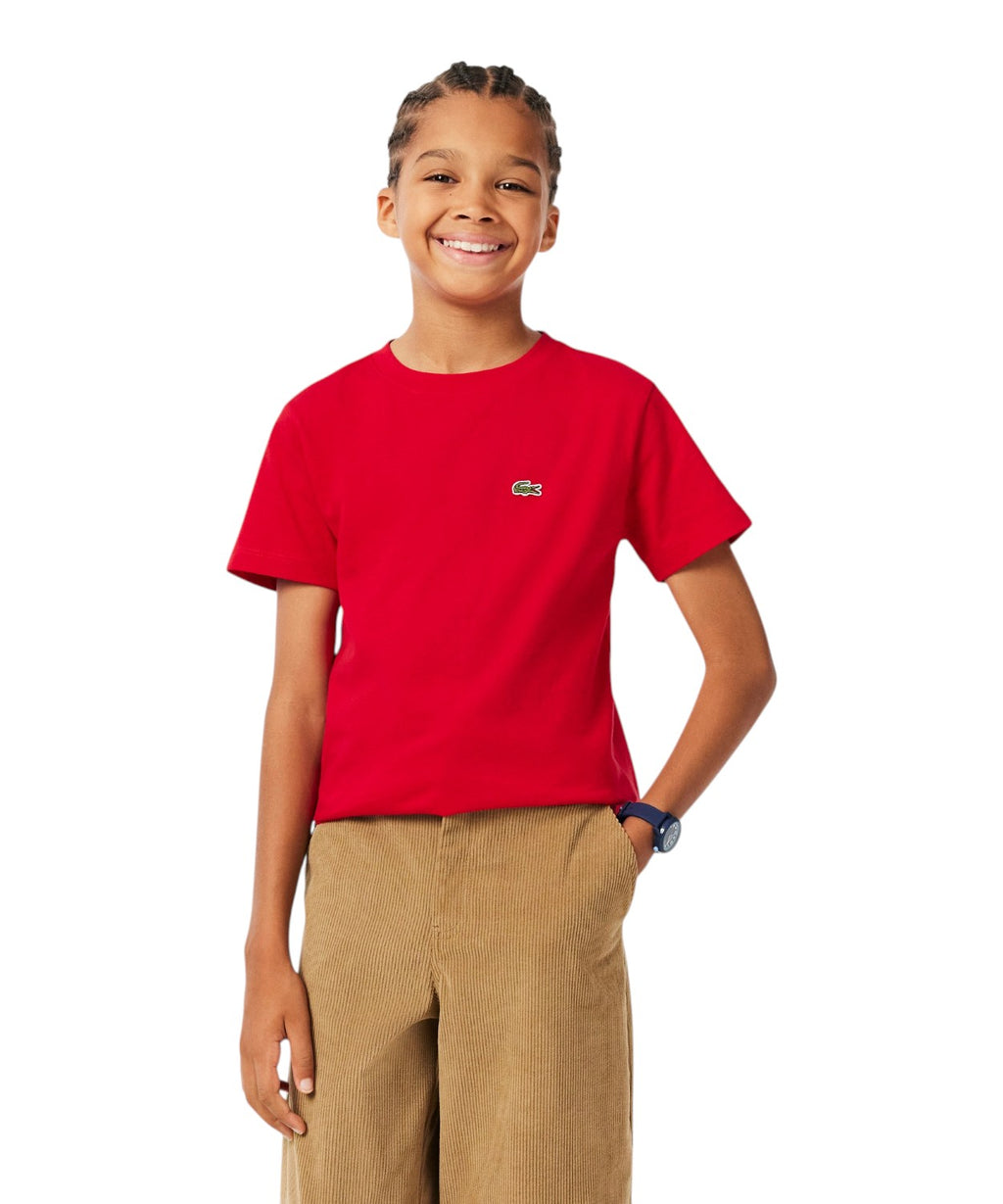 T-shirt Lacoste bambino unisex in cotone