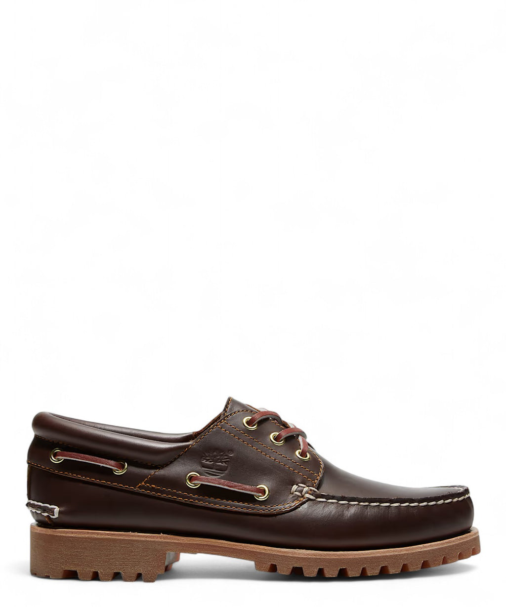 Timberland® Authentic 3-Eye Lug Handsewn Leather Boat Shoes