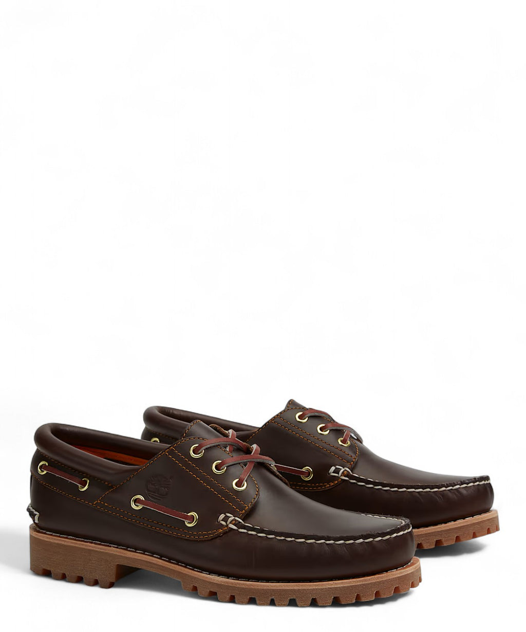 Timberland® Authentic 3-Eye Lug Handsewn Leather Boat Shoes