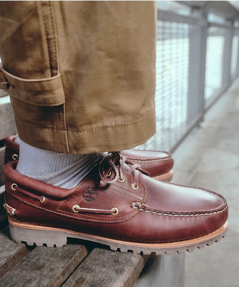 Timberland® Authentic 3-Eye Lug Boat Shoe for Men in Brown