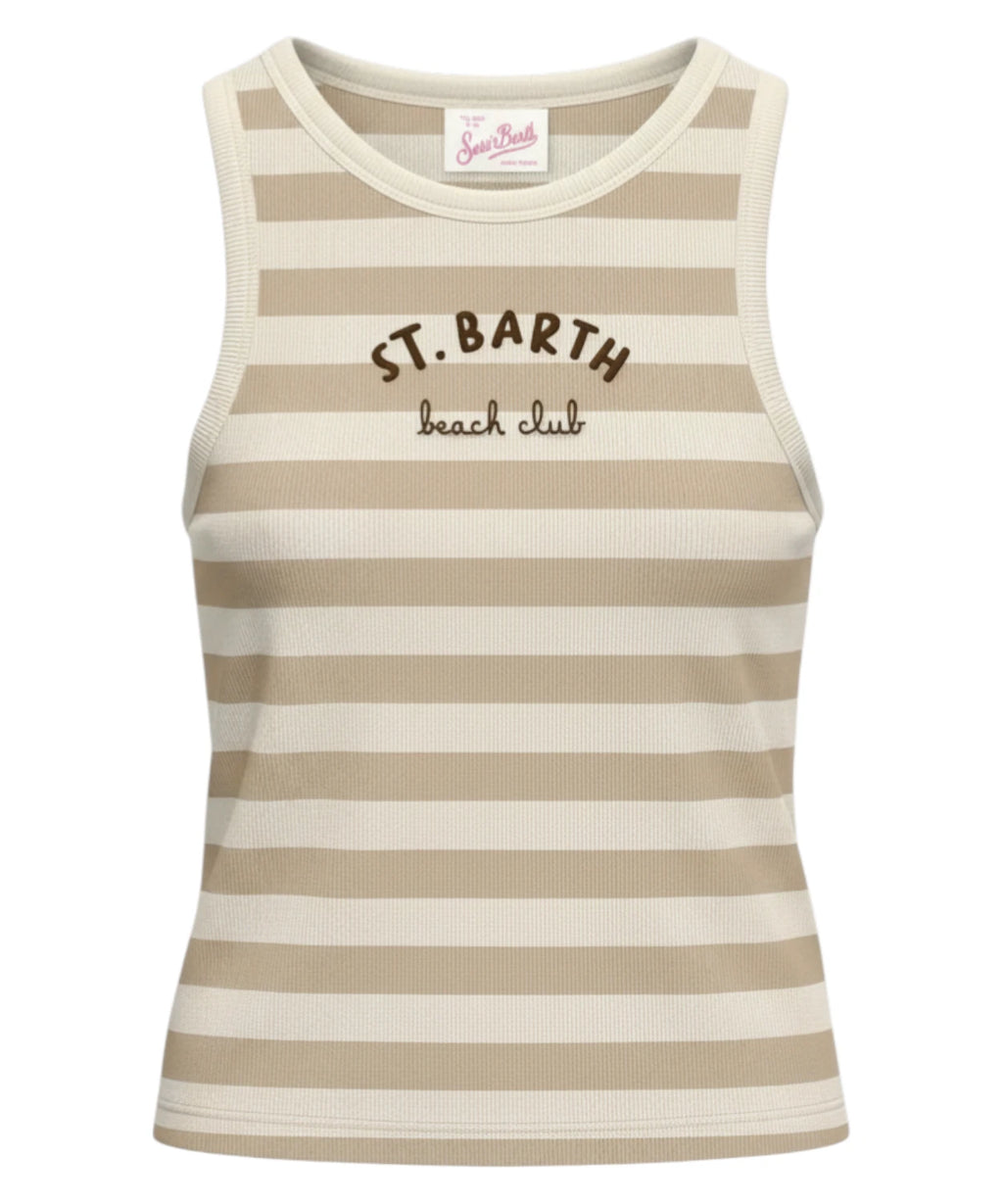 Canotta Ada MC2 Saint Barth Stripes in Cotone